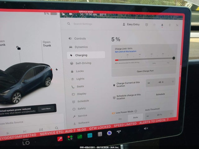 Aukcja sprzedaży 2021 Tesla Model Y Performance Dual Motor All-wheel Drive, vin: 5YJYGDEF0MF081740, numer aukcji: 45841001