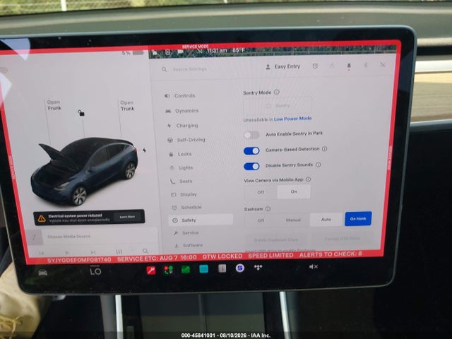Aukcja sprzedaży 2021 Tesla Model Y Performance Dual Motor All-wheel Drive, vin: 5YJYGDEF0MF081740, numer aukcji: 45841001