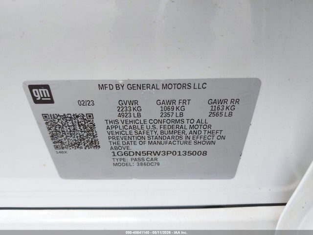 Продажа на аукционе авто 2023 Cadillac Ct5 Premium Luxury, vin: 1G6DN5RW3P0135008, номер лота: 45841140