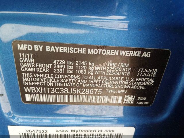Продажа на аукционе авто 2018 Bmw X1 Xdrive28i, vin: WBXHT3C38J5K28675, номер лота: 45841178