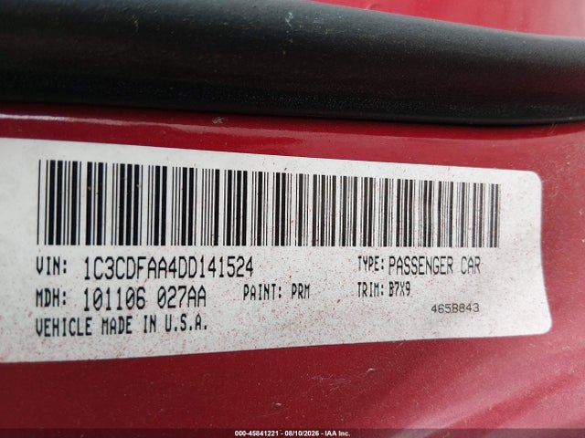 Продаж на аукціоні авто 2013 Dodge Dart Se, vin: 1C3CDFAA4DD141524, номер лоту: 45841221