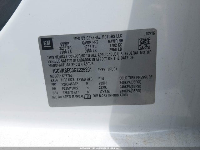 Chevrolet Silverado 1500 Ltz 2016 1GCVKSEC3GZ225291 Image 9