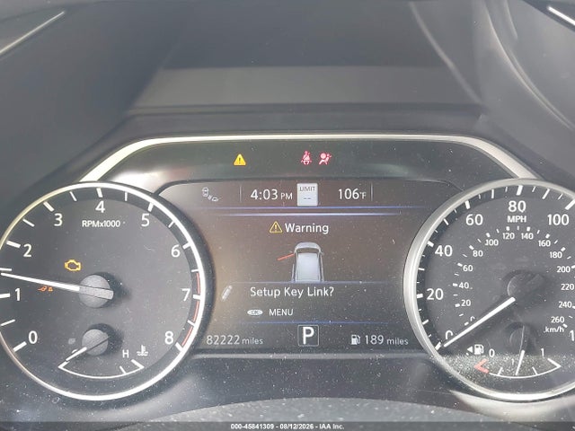 2021 Nissan Murano Sl Fwd მანქანა იყიდება აუქციონზე, vin: 5N1AZ2CJXMC109348, აუქციონის ნომერი: 45841309