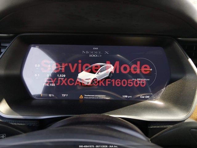 Продажа на аукционе авто 2019 Tesla Model X 100d/75d/long Range, vin: 5YJXCAE23KF160500, номер лота: 45841570
