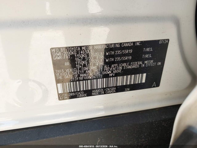 Aukcja sprzedaży 2024 Toyota Rav4 Limited, vin: 2T3Y1RFVXRW347772, numer aukcji: 45841618