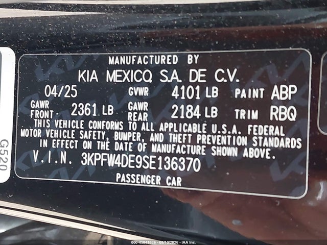 KIA K4 Gt-line 2025 3KPFW4DE9SE136370 Image 9
