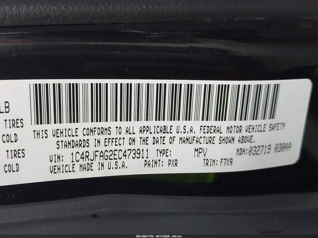 45841754 :رقم المزاد ، 1C4RJFAG2EC473911 vin ، 2014 Jeep Grand Cherokee Laredo مزاد بيع