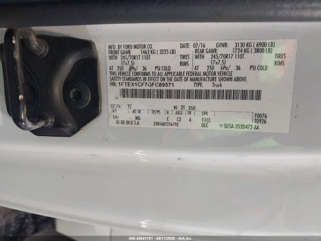 Ford F-150 Xlt 2016 1FTEX1CF7GFC89571 Image 9