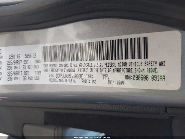 1C4PJLAB0EW109981 Jeep Cherokee Sport