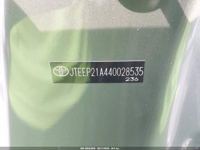 45842009 :رقم المزاد ، JTEEP21A440028535 vin ، 2004 Toyota Highlander V6 مزاد بيع