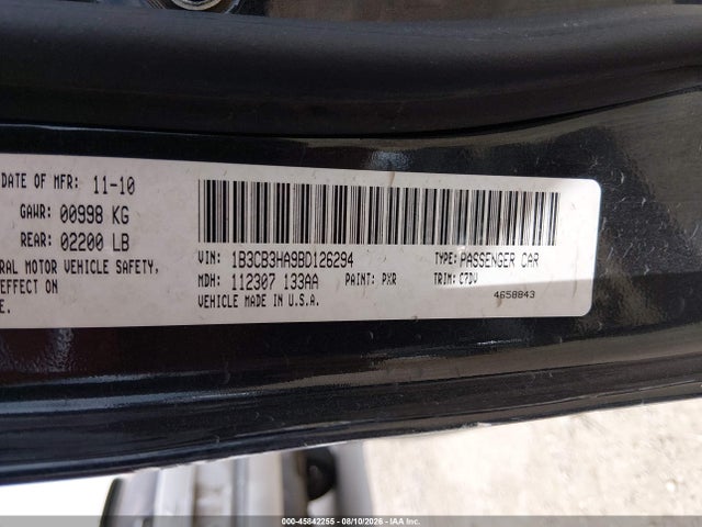 Продаж на аукціоні авто 2011 Dodge Caliber Mainstreet, vin: 1B3CB3HA9BD126294, номер лоту: 45842255