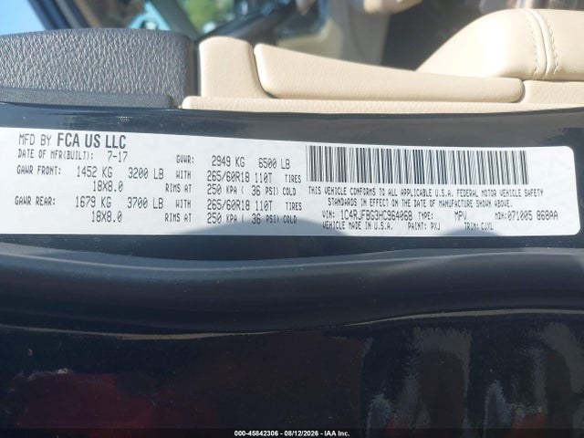 1C4RJFBG3HC964068 Jeep Grand Cherokee Limited