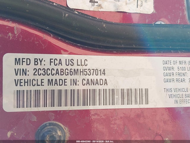 Продажа на аукционе авто 2021 Chrysler 300, vin: 2C3CCABG6MH537014, номер лота: 45842360
