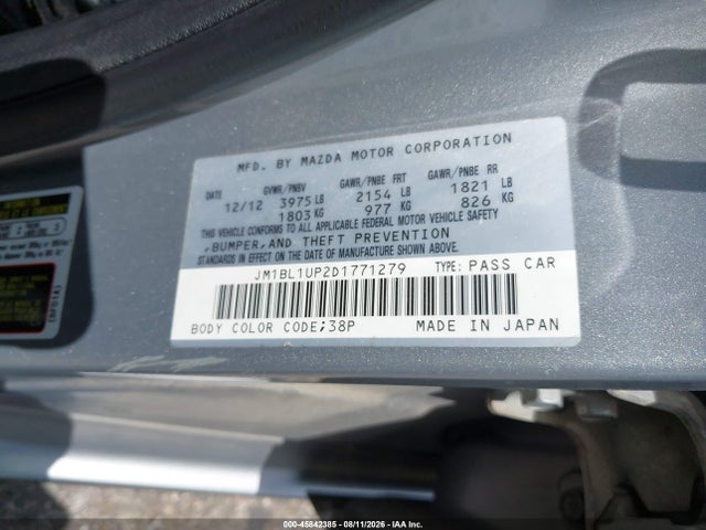 Продаж на аукціоні авто 2013 Mazda Mazda3 I Sport, vin: JM1BL1UP2D1771279, номер лоту: 45842385