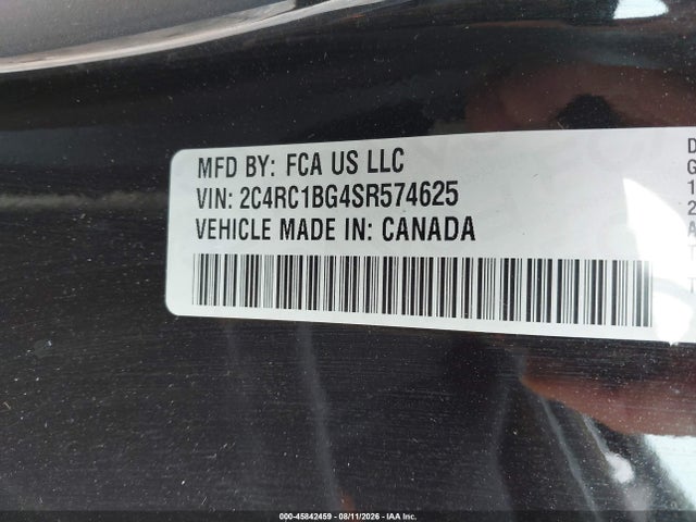 Продаж на аукціоні авто 2025 Chrysler Pacifica Select, vin: 2C4RC1BG4SR574625, номер лоту: 45842459