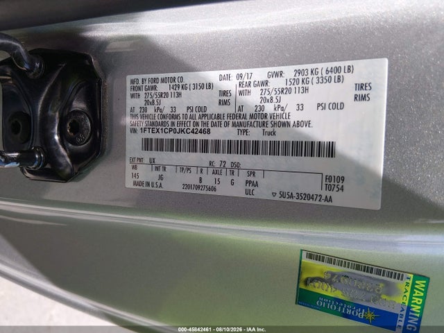 Ford F-150 Xl 2018 1FTEX1CP0JKC42468 Image 9