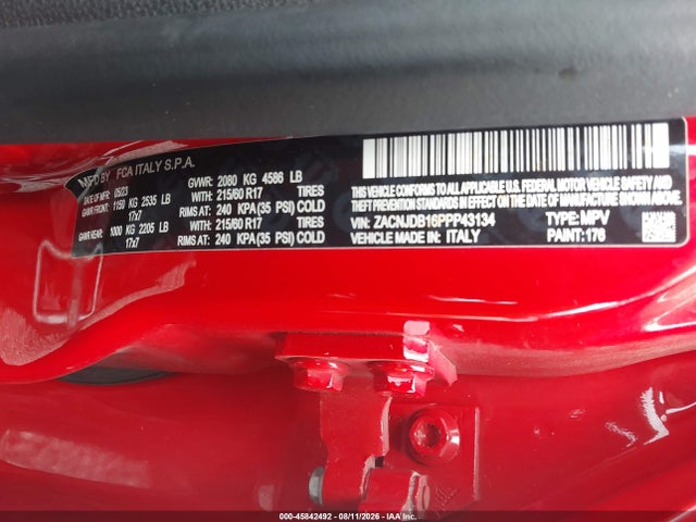 Продаж на аукціоні авто 2023 Jeep Renegade Latitude 4x4, vin: ZACNJDB16PPP43134, номер лоту: 45842492