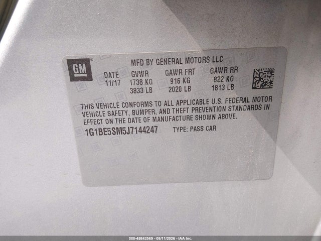 Chevrolet Cruze Lt Auto 2018 1G1BE5SM5J7144247 Image 9