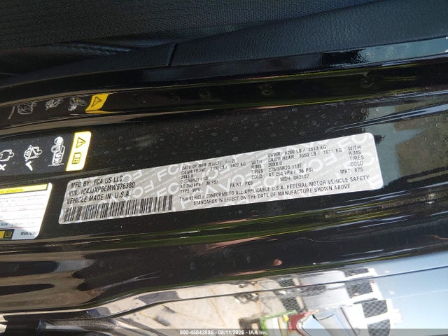 2021 Jeep Wrangler 4xe Unlimited High Altitude 4x4 მანქანა იყიდება აუქციონზე, vin: 1C4JJXP66MW676380, აუქციონის ნომერი: 45842595