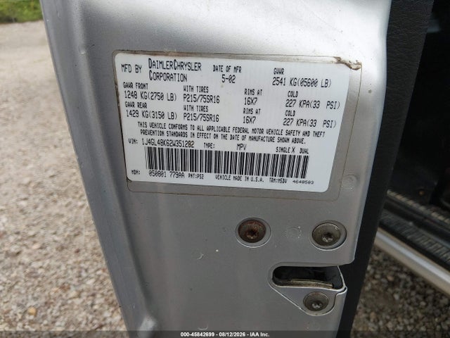 2002 Jeep Liberty Sport მანქანა იყიდება აუქციონზე, vin: 1J4GL48K62W351282, აუქციონის ნომერი: 45842699