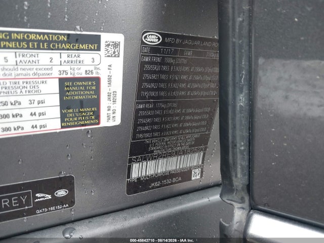 Aukcja sprzedaży 2018 Land Rover Range Rover Sport Supercharged/supercharged Dynamic, vin: SALWR2RE9JA182523, numer aukcji: 45842710