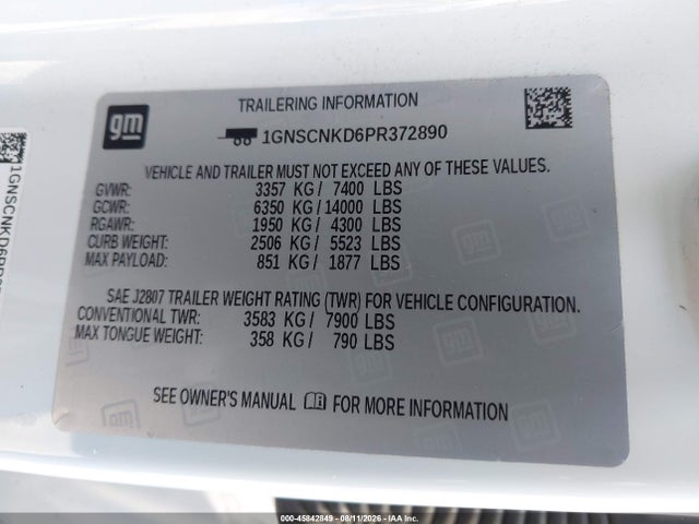 Chevrolet Tahoe 2wd Lt 2023 1GNSCNKD6PR372890 Image 9