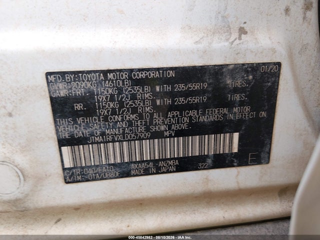 Toyota Rav4 Xle Premium 2020 JTMA1RFVXLD057909 Image 9