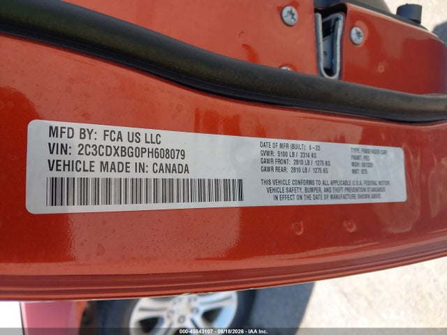 Dodge Charger Sxt 2023 2C3CDXBG0PH608079 Image 9