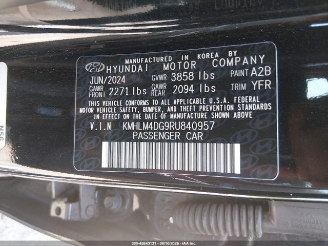 Hyundai ELANTRA SEL 2024 KMHLM4DG9RU840957 Image 9