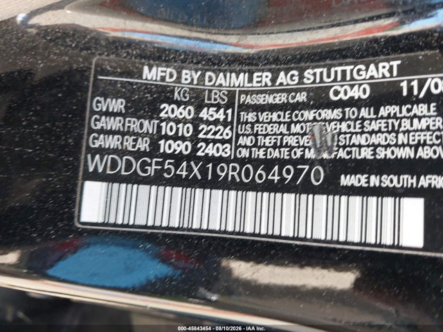 45843454 :رقم المزاد ، WDDGF54X19R064970 vin ، 2009 Mercedes-benz C 300 Sport مزاد بيع