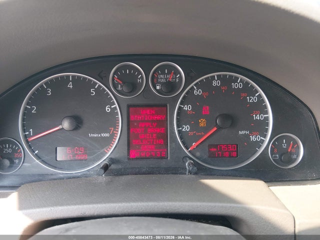 45843473 :رقم المزاد ، WAUYP64B71N091685 vin ، 2001 Audi Allroad مزاد بيع