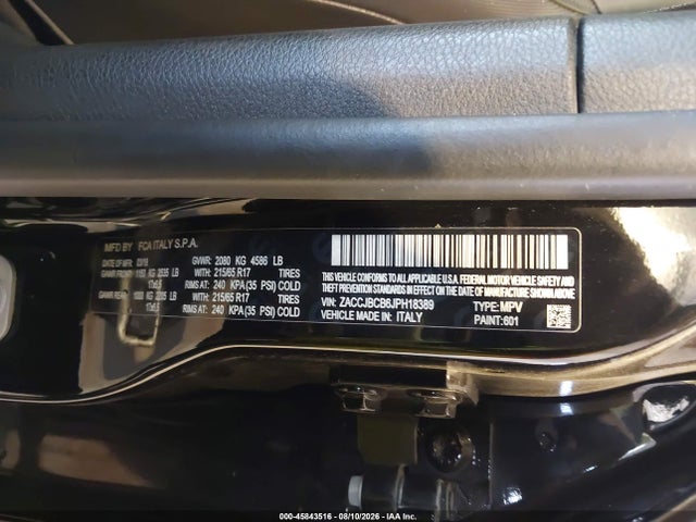 Aukcja sprzedaży 2018 Jeep Renegade Trailhawk 4x4, vin: ZACCJBCB6JPH18389, numer aukcji: 45843516
