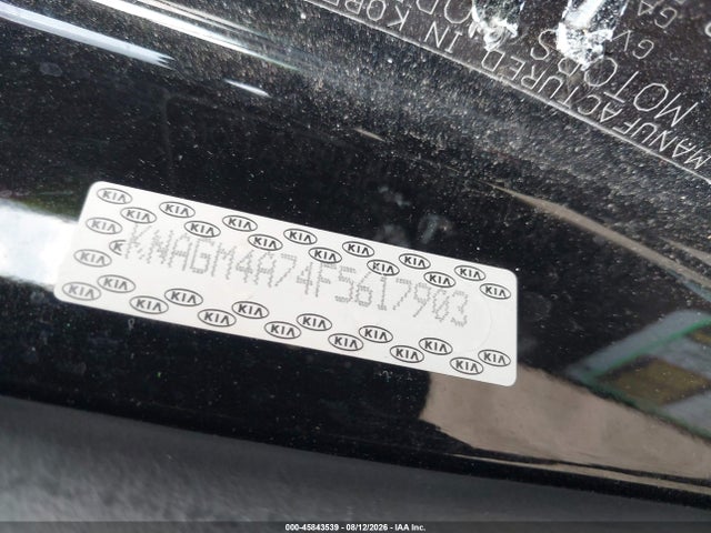 Aukcja sprzedaży 2015 Kia Optima Lx, vin: KNAGM4A74F5617903, numer aukcji: 45843539