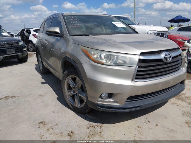 45843638 :رقم المزاد ، 5TDYKRFH8FS091619 vin ، 2015 Toyota Highlander Limited V6 مزاد بيع