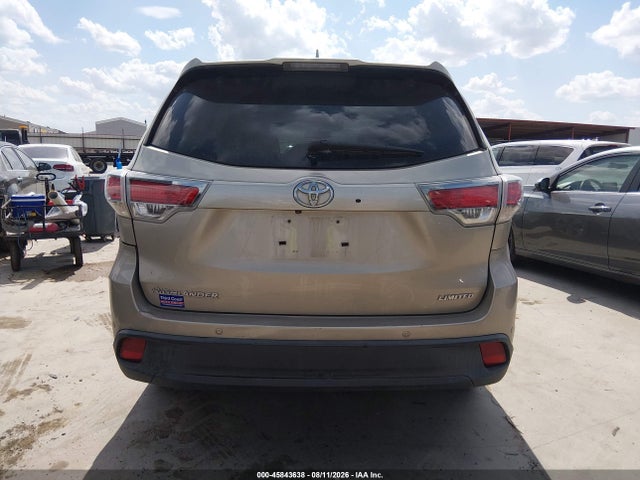 45843638 :رقم المزاد ، 5TDYKRFH8FS091619 vin ، 2015 Toyota Highlander Limited V6 مزاد بيع