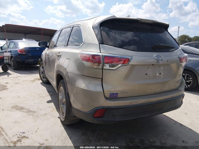 45843638 :رقم المزاد ، 5TDYKRFH8FS091619 vin ، 2015 Toyota Highlander Limited V6 مزاد بيع
