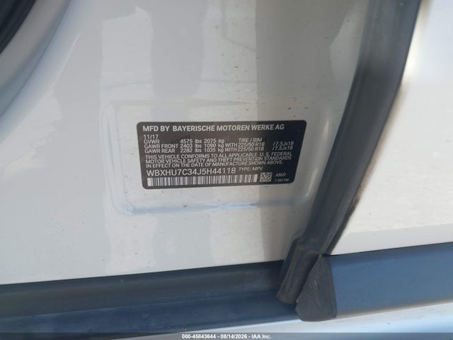 Продажа на аукционе авто 2018 Bmw X1 Sdrive28i, vin: WBXHU7C34J5H44118, номер лота: 45843644