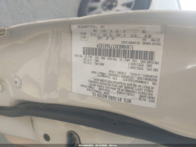 Продаж на аукціоні авто 2007 Lincoln Town Car Designer Series, vin: 1LNHM83V77Y601829, номер лоту: 45843802