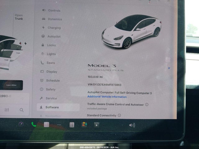 Продажа на аукционе авто 2021 Tesla Model 3 Standard Range Plus Rear-wheel Drive, vin: 5YJ3E1EA6MF873863, номер лота: 45843875