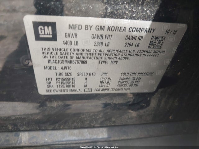 Buick Encore Awd Essence 2019 KL4CJGSM4KB767869 Image 9