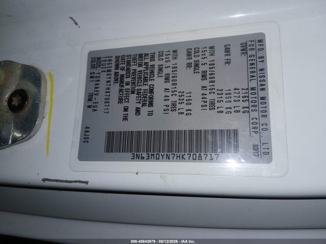 3N63M0YN7HK708717 Chevrolet City Express 1ls