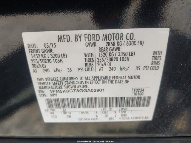 Продаж на аукціоні авто 2016 Ford Explorer Sport, vin: 1FM5K8GT8GGA02901, номер лоту: 45844055