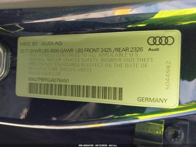 Продажа на аукционе авто 2018 Audi A3 E-tron 1.4t Premium, vin: WAUTPBFF0JA078450, номер лота: 45844165