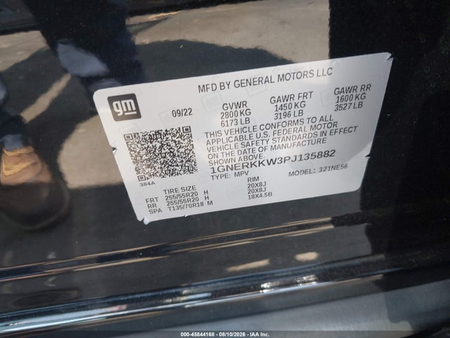 Продаж на аукціоні авто 2023 Chevrolet Traverse Fwd Premier, vin: 1GNERKKW3PJ135882, номер лоту: 45844168