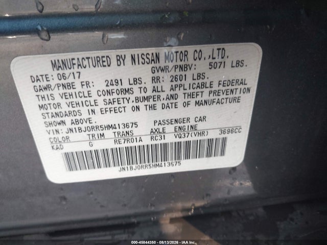 Продаж на аукціоні авто 2017 Infiniti Qx50, vin: JN1BJ0RR5HM413675, номер лоту: 45844350