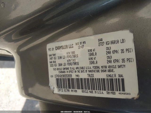 2008 Dodge Dakota Slt მანქანა იყიდება აუქციონზე, vin: 1D7HE42K98S553939, აუქციონის ნომერი: 45844351