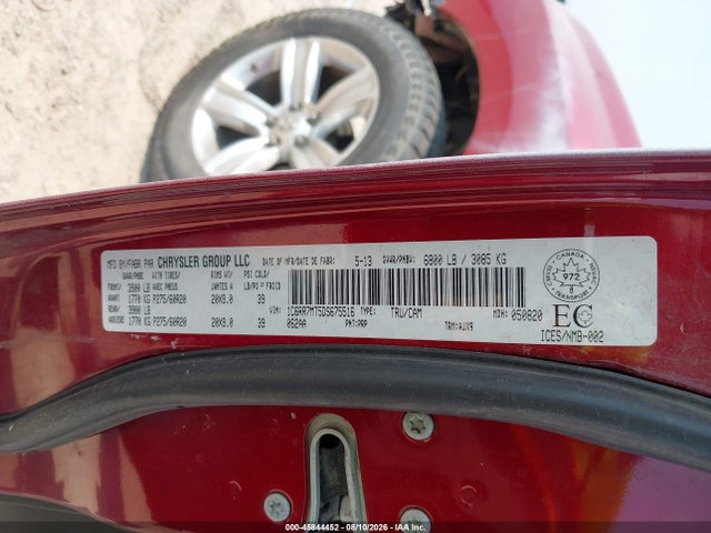 2013 Ram 1500 Sport მანქანა იყიდება აუქციონზე, vin: 1C6RR7MT5DS675516, აუქციონის ნომერი: 45844452