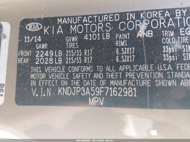 Продажа на аукционе авто 2015 Kia Soul +, vin: KNDJP3A59F7162981, номер лота: 45844467