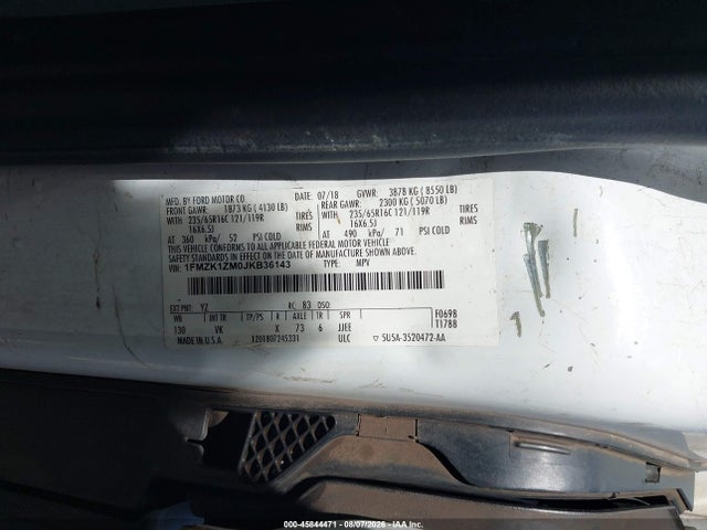 1FMZK1ZM0JKB36143 Ford Transit-150 Xl