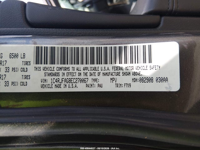 Продажа на аукционе авто 2014 Jeep Grand Cherokee Laredo, vin: 1C4RJFAG8EC270067, номер лота: 45844527